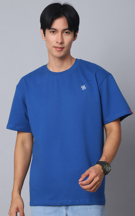 Royal Blue Oversized T-Shirt with Plain Tee