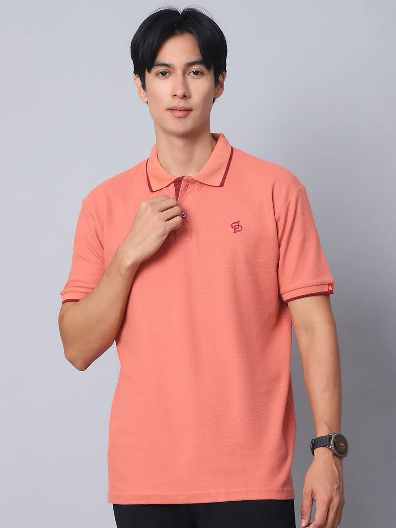 Salmon Pink Polo T-Shirt