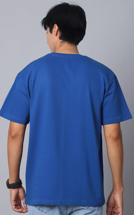 Royal Blue Oversized T-Shirt with Plain Tee