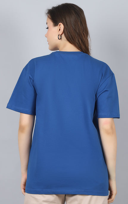 Royal Blue Oversized T-Shirt with Plain Tee