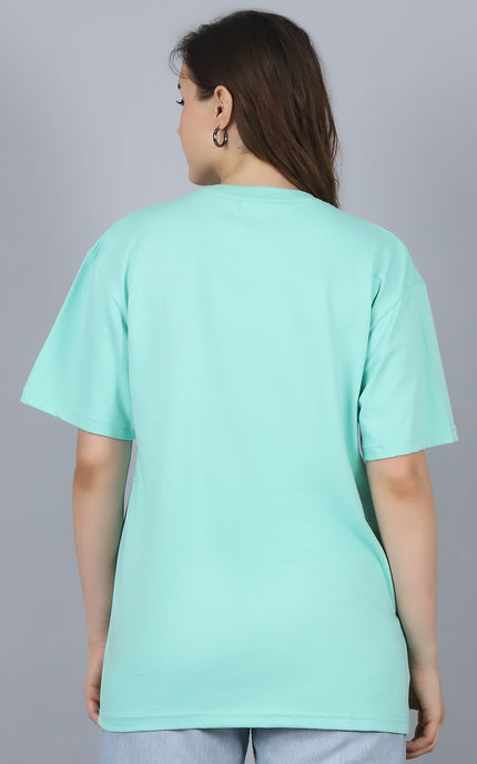 Mint Green Oversized T-Shirt with Plain Tee