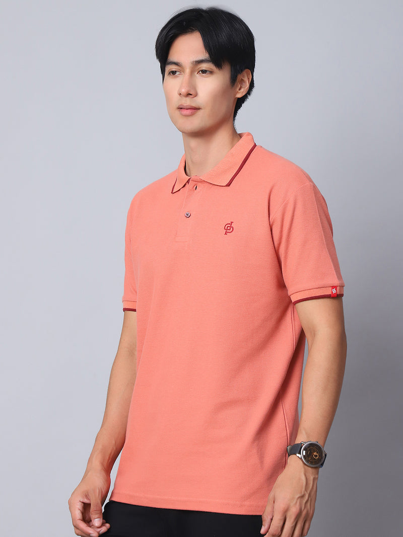 Salmon Pink Polo T-Shirt