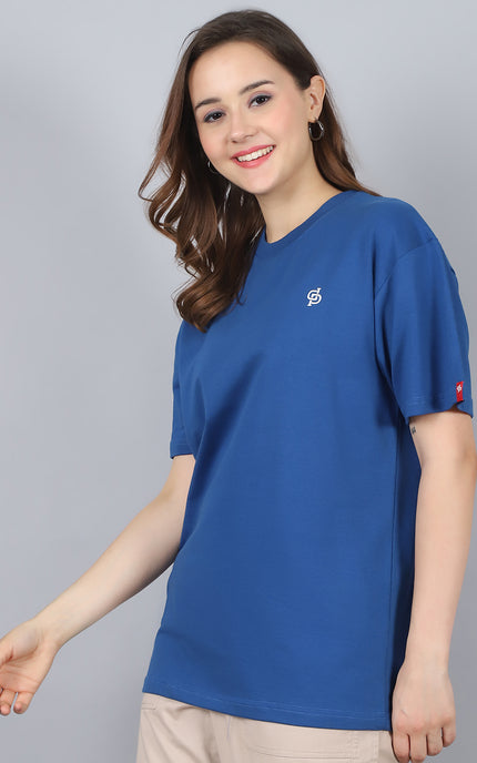 Royal Blue Oversized T-Shirt with Plain Tee