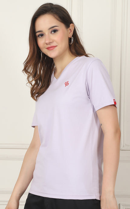 Lavender V-Neck T-Shirt