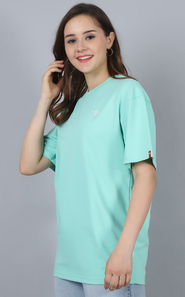 Mint Green Oversized T-Shirt with Plain Tee