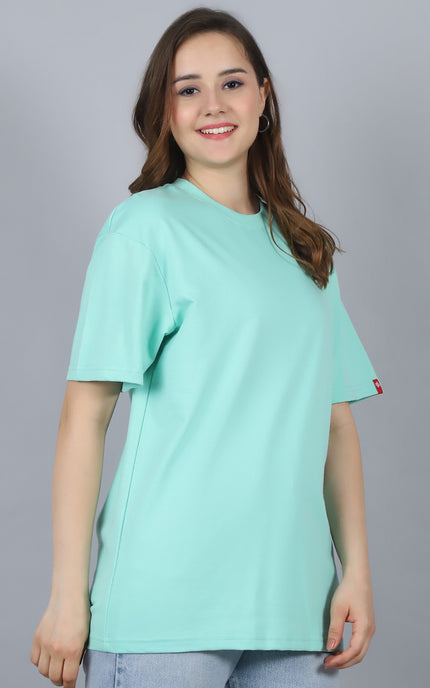 Mint Green Oversized T-Shirt with Plain Tee