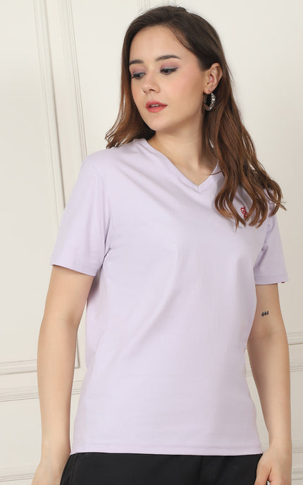 Lavender V-Neck T-Shirt