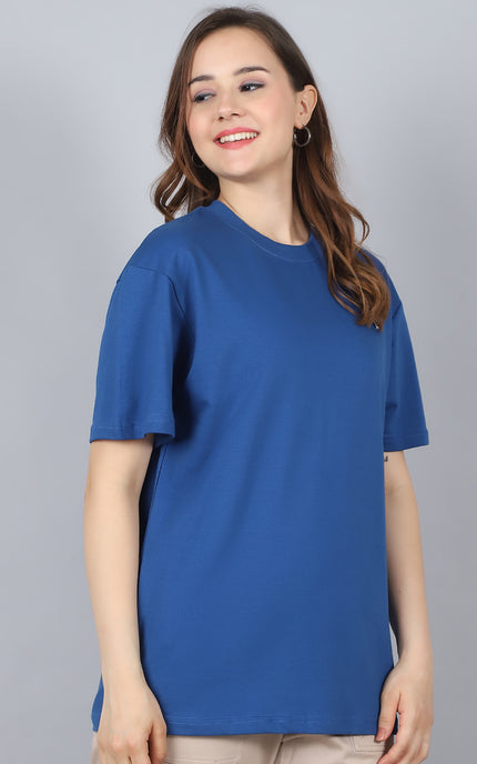 Royal Blue Oversized T-Shirt with Plain Tee