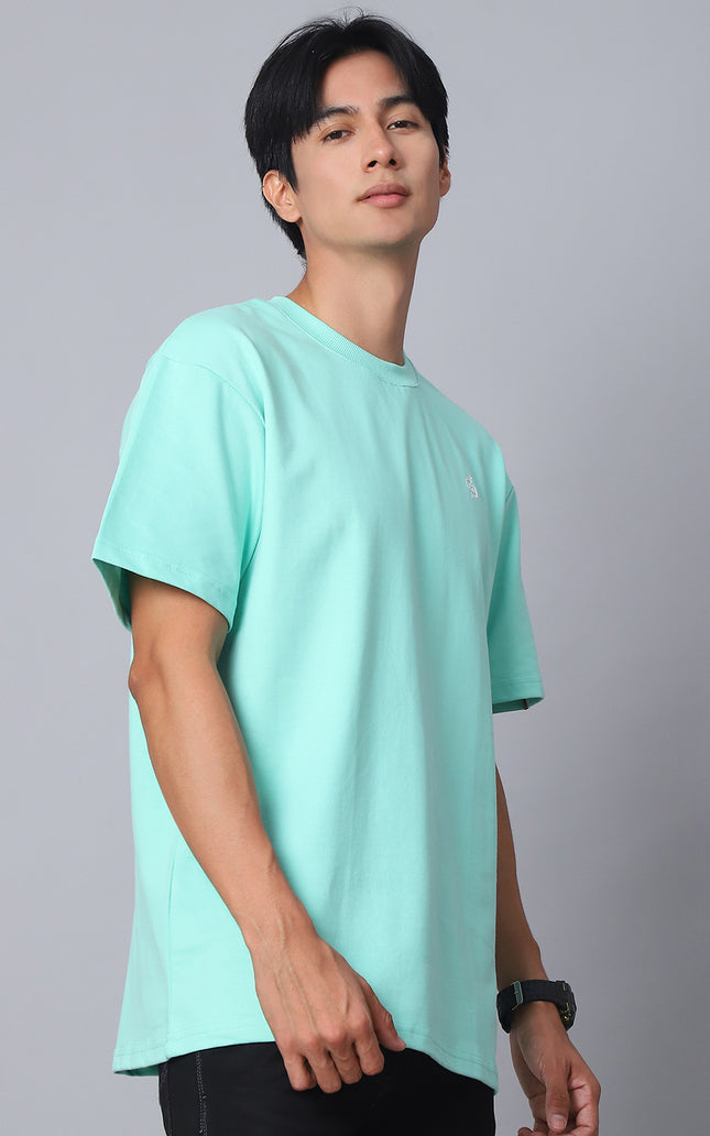 Mint Green Oversized T-Shirt with Plain Tee