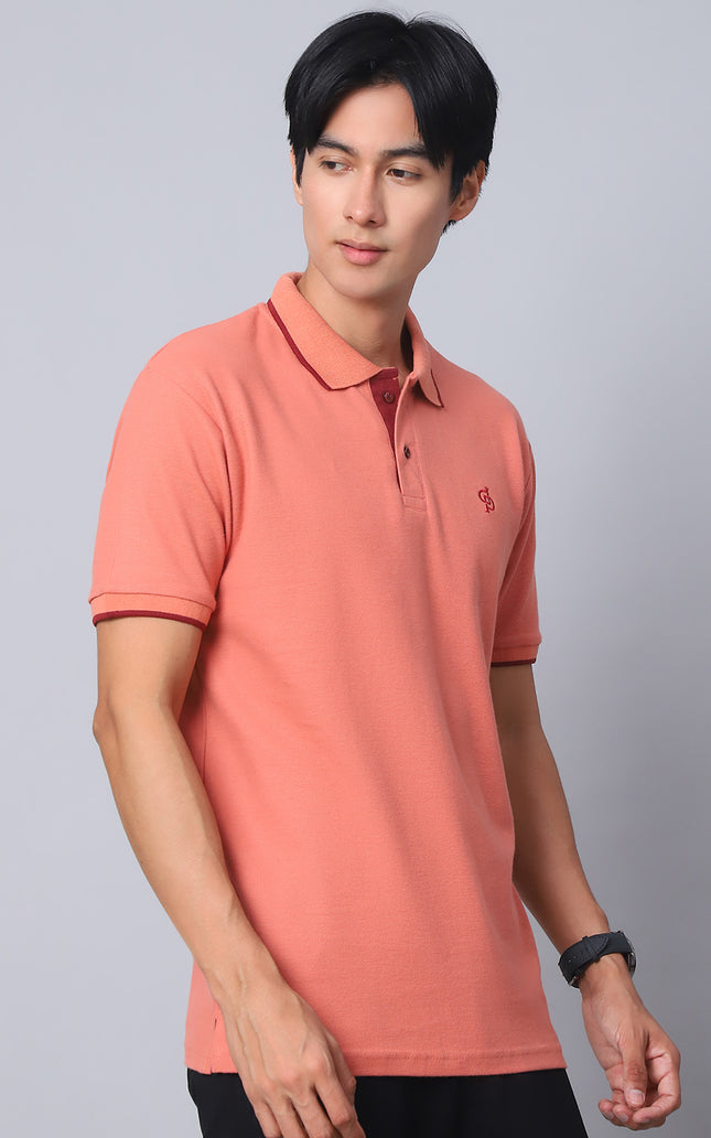 Salmon Pink Polo T-Shirt