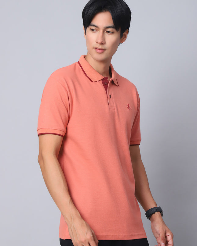 Salmon Pink Polo T-Shirt