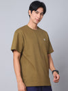 Olive Green Oversized T-Shirt with Plain Tee