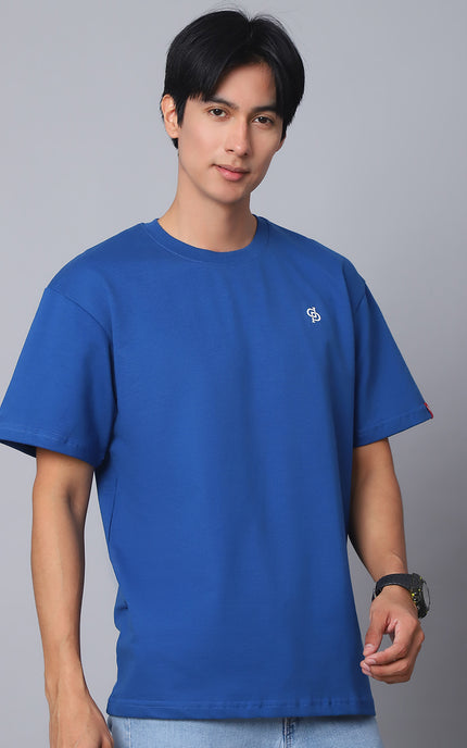 Royal Blue Oversized T-Shirt with Plain Tee