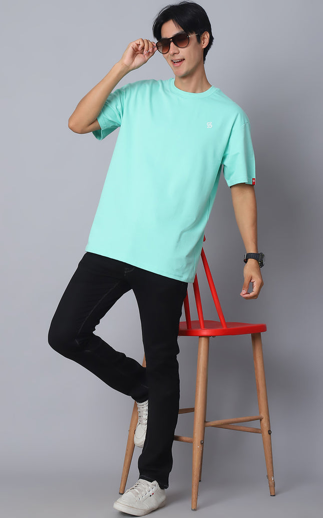 Mint Green Oversized T-Shirt with Plain Tee