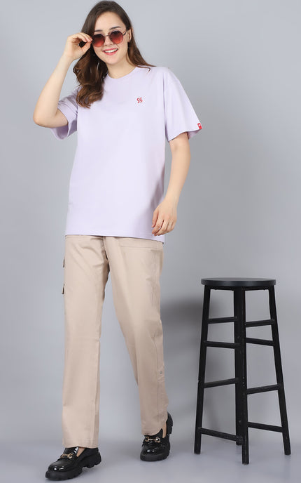 Lavender Oversized T-Shirt with Plain Tee