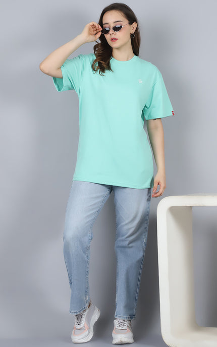 Mint Green Oversized T-Shirt with Plain Tee