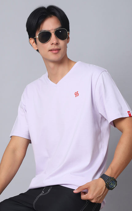 Lavender V-Neck T-Shirt