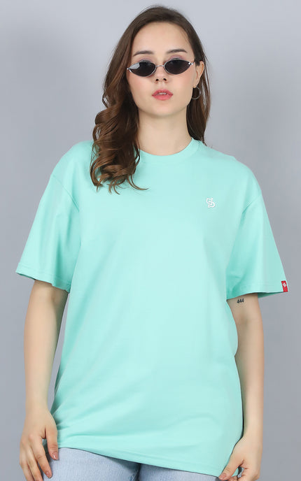 Mint Green Oversized T-Shirt with Plain Tee