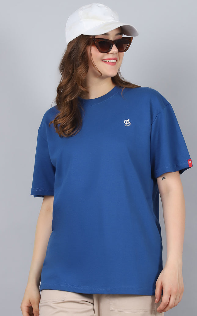 Royal Blue Oversized T-Shirt with Plain Tee