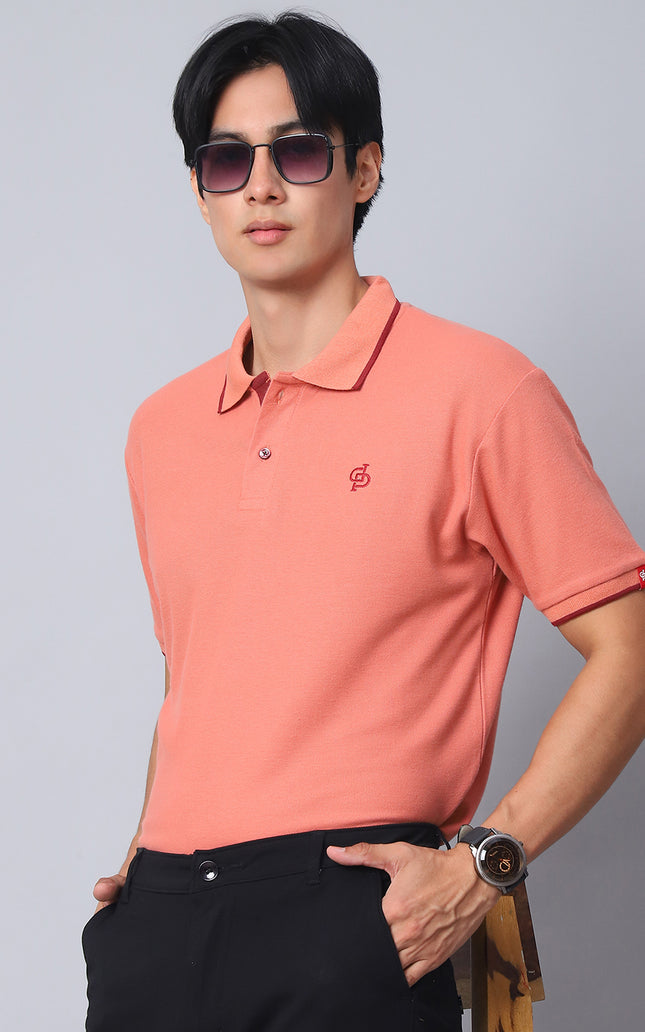 Salmon Pink Polo T-Shirt