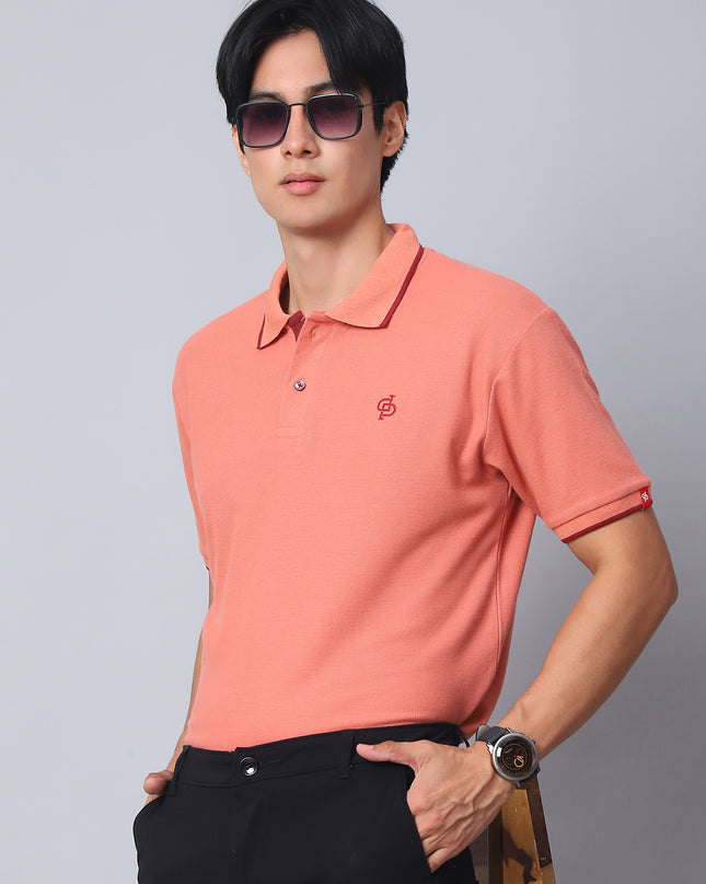 Salmon Pink Polo T-Shirt