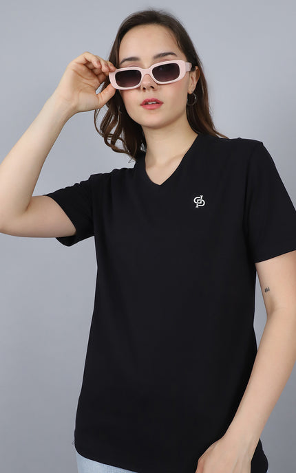 Black V-Neck T-Shirt