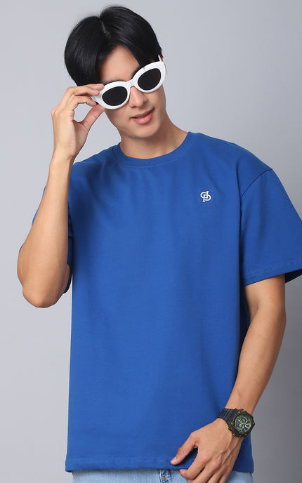 Royal Blue Oversized T-Shirt with Plain Tee