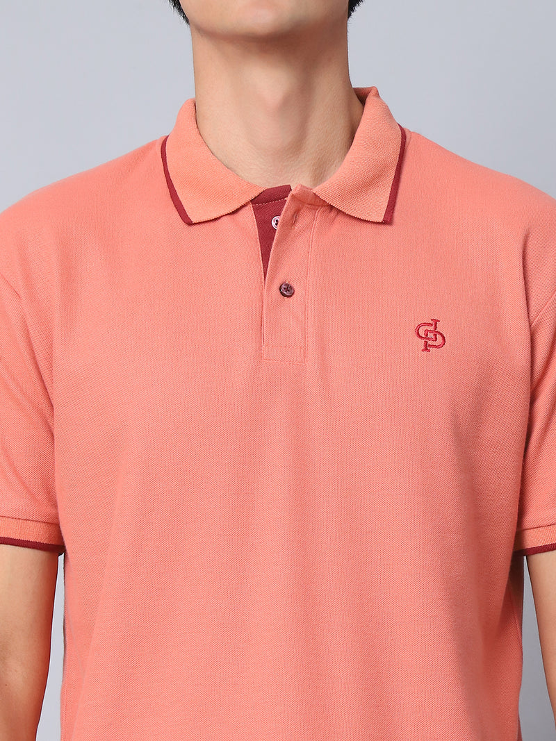 Salmon Pink Polo T-Shirt