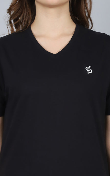 Black V-Neck T-Shirt