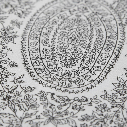 Prisello Super Soft Poly Cotton Fitted Bedsheet for King Size Bed 72x78x8 | Premium Elastic Fitted Bedsheet with Elegant Paisley Floral Print - Prisello