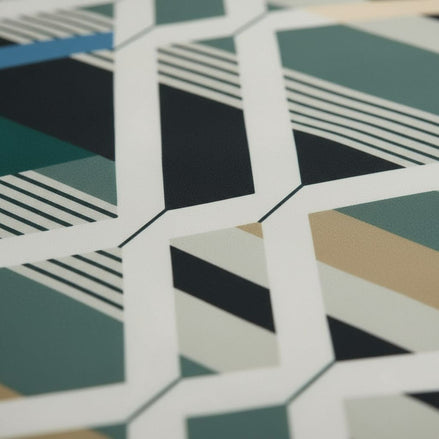 Prisello Super Soft Poly Cotton Fitted Bedsheet for King Size Bed 72x78x8 | Premium Elastic Fitted Bedsheet with Modern Geometric Pattern Design - Prisello